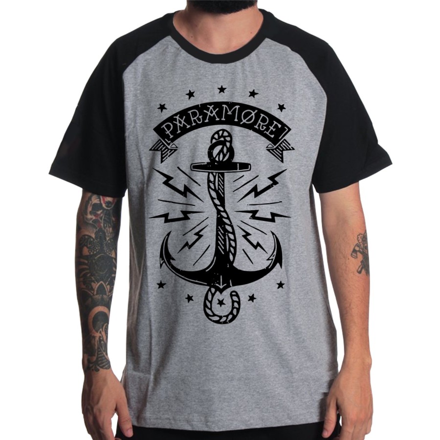 Rockwear Brasil - Camiseta Raglã Paramore 2 Rockwear Preta