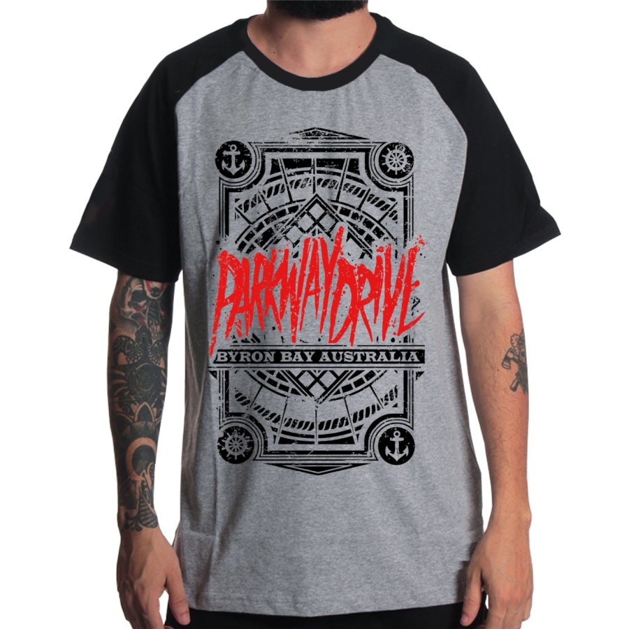 Rockwear Brasil - Camiseta Raglã Parkway Drive 2 Rockwear Preta