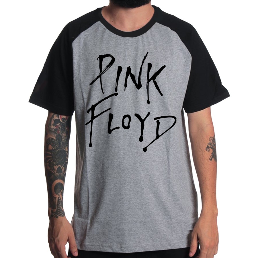Rockwear Brasil - Camiseta Raglã Pink Floyd 2 Rockwear Preta