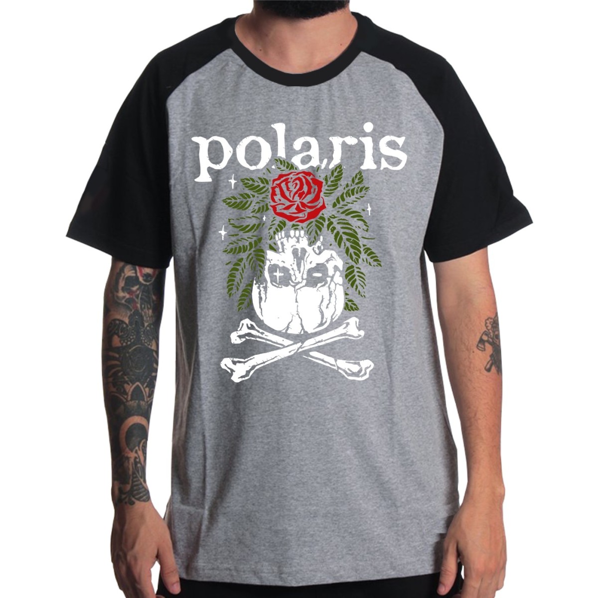 Rockwear Brasil - Camiseta Raglã Polaris 2 Rockwear Preta