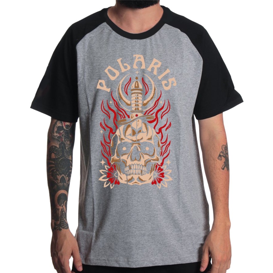 Rockwear Brasil - Camiseta Raglã Polaris 5 Rockwear Preta