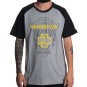 Rockwear Brasil - Camiseta Raglã Rammstein 3 Rockwear Preta