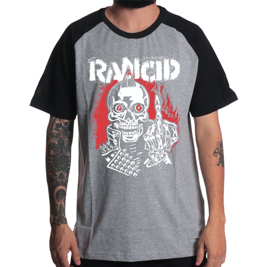 Rockwear Brasil - Camiseta Raglã Rancid 4 Rockwear Preta