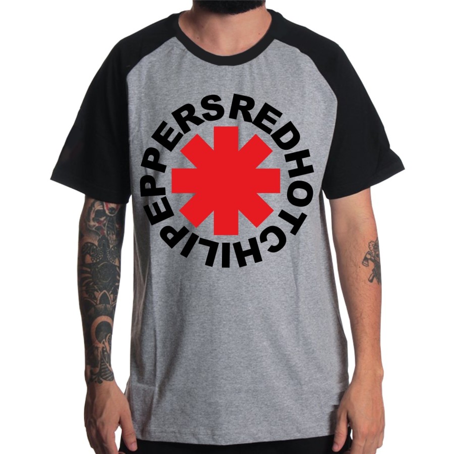 Rockwear Brasil - Camiseta Raglã Red Hot Chilli Peppers Rockwear Preta