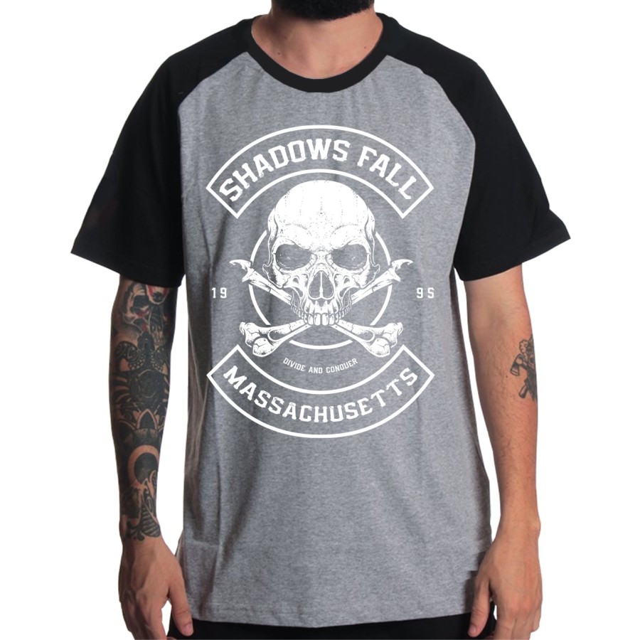 Rockwear Brasil - Camiseta Raglã Shadows Fall Massachutts Rockwear ...