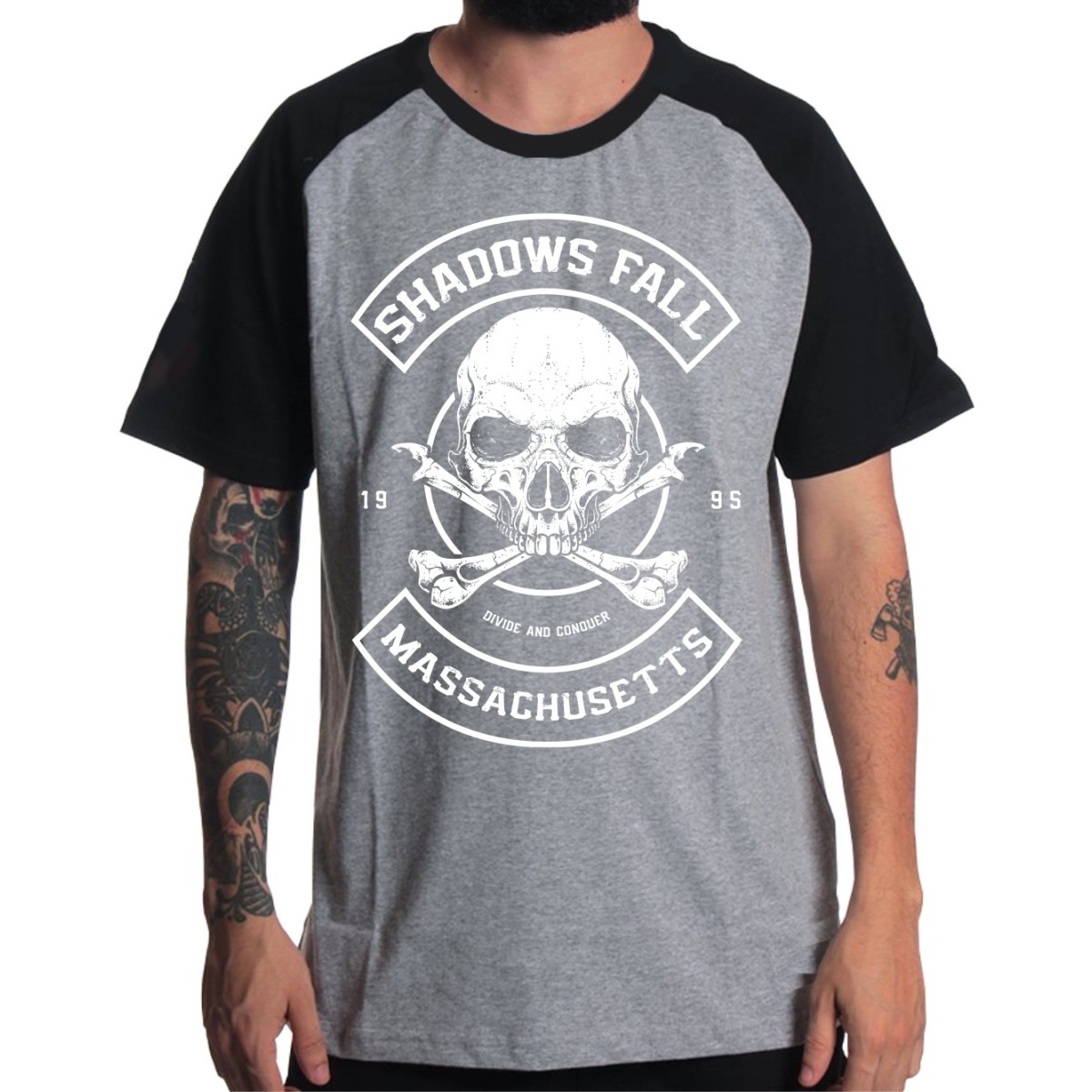 Rockwear Brasil - Camiseta Raglã Shadows Fall Massachutts Rockwear ...