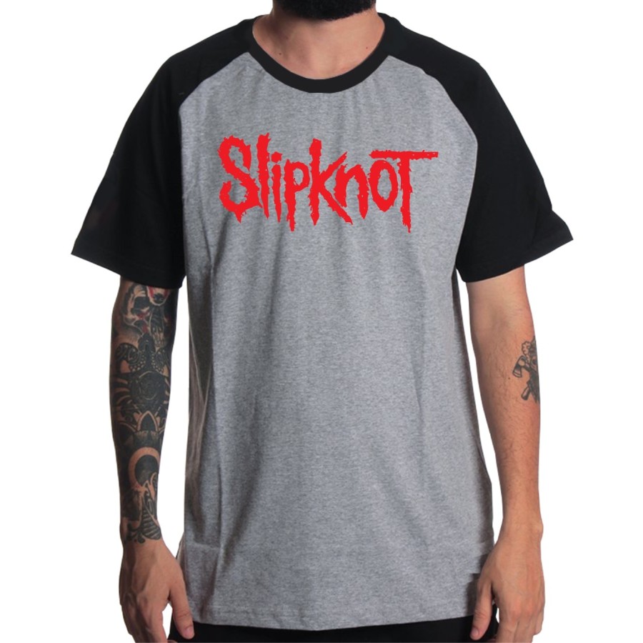 Rockwear Brasil - Camiseta Raglã Slipknot 3 Rockwear Preta