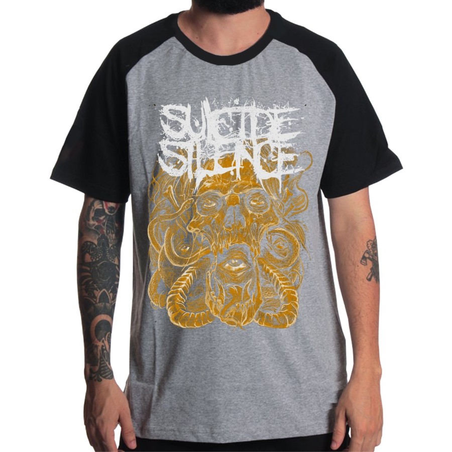 Rockwear Brasil - Camiseta Raglã Suicide Silence Rockwear Preta