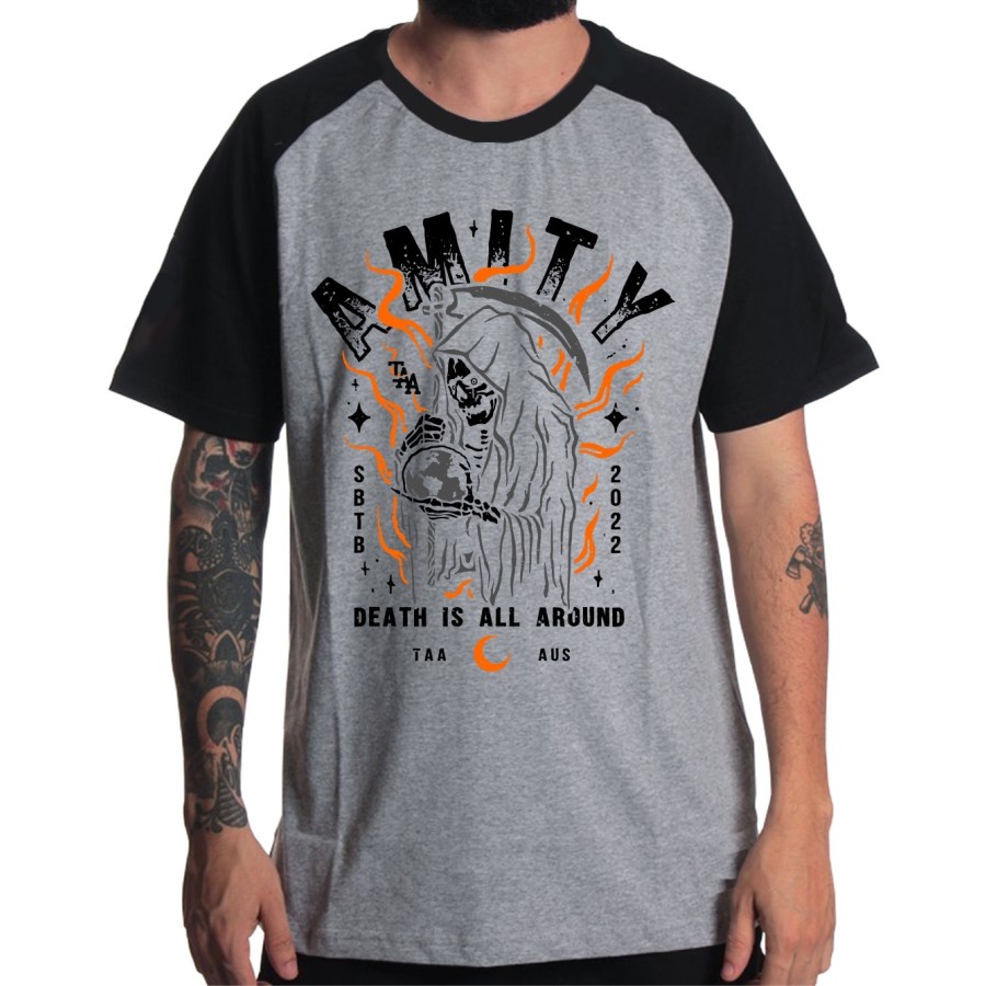 Rockwear Brasil - Camiseta Raglã The Amity Affliction 2 Rockwear Preta