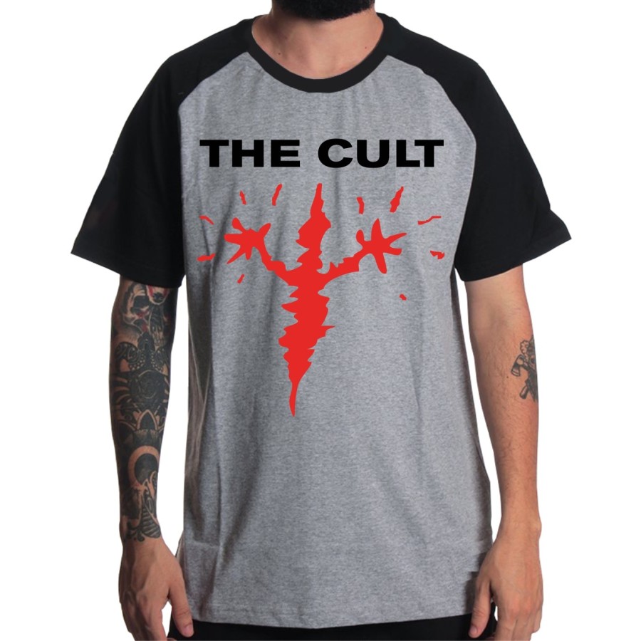 Rockwear Brasil - Camiseta Raglã The Cult Rockwear Preta