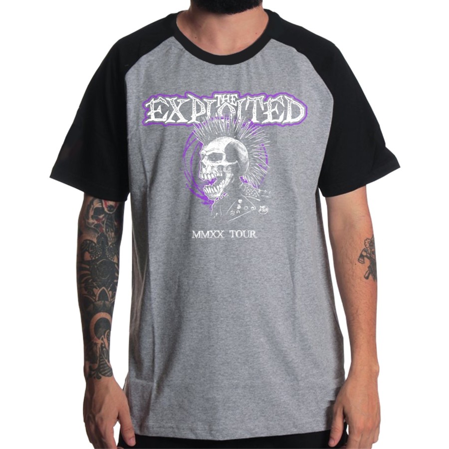 Rockwear Brasil - Camiseta Raglã The Exploited 2 Rockwear Preta