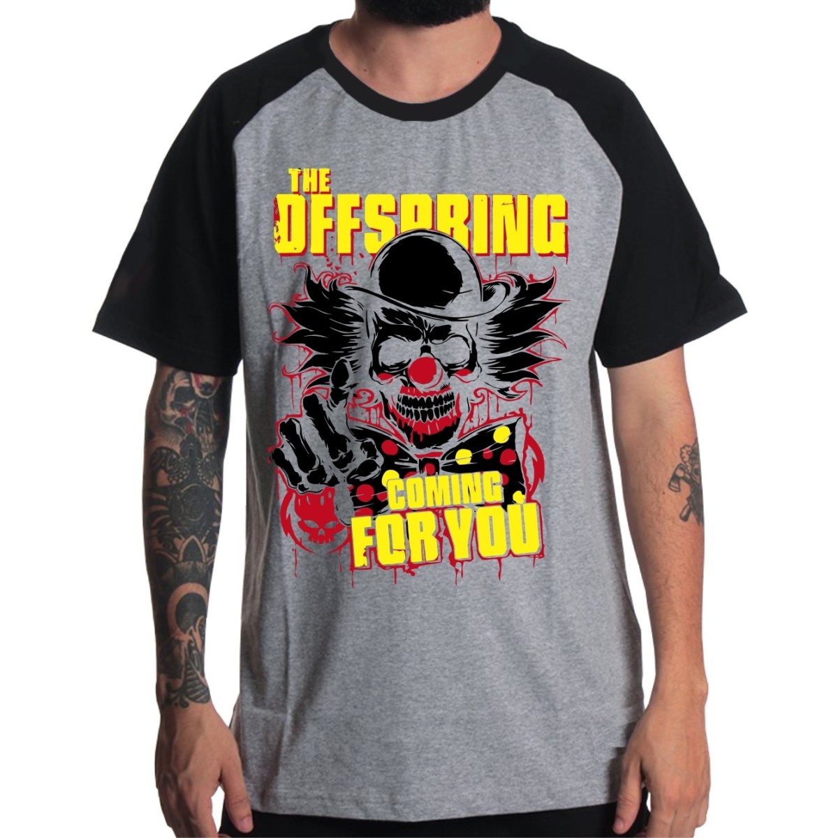 Rockwear Brasil - Camiseta Raglã The Offspring Rockwear Preta