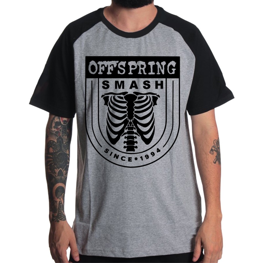 Rockwear Brasil - Camiseta Raglã The Offspring 3 Rockwear Preta