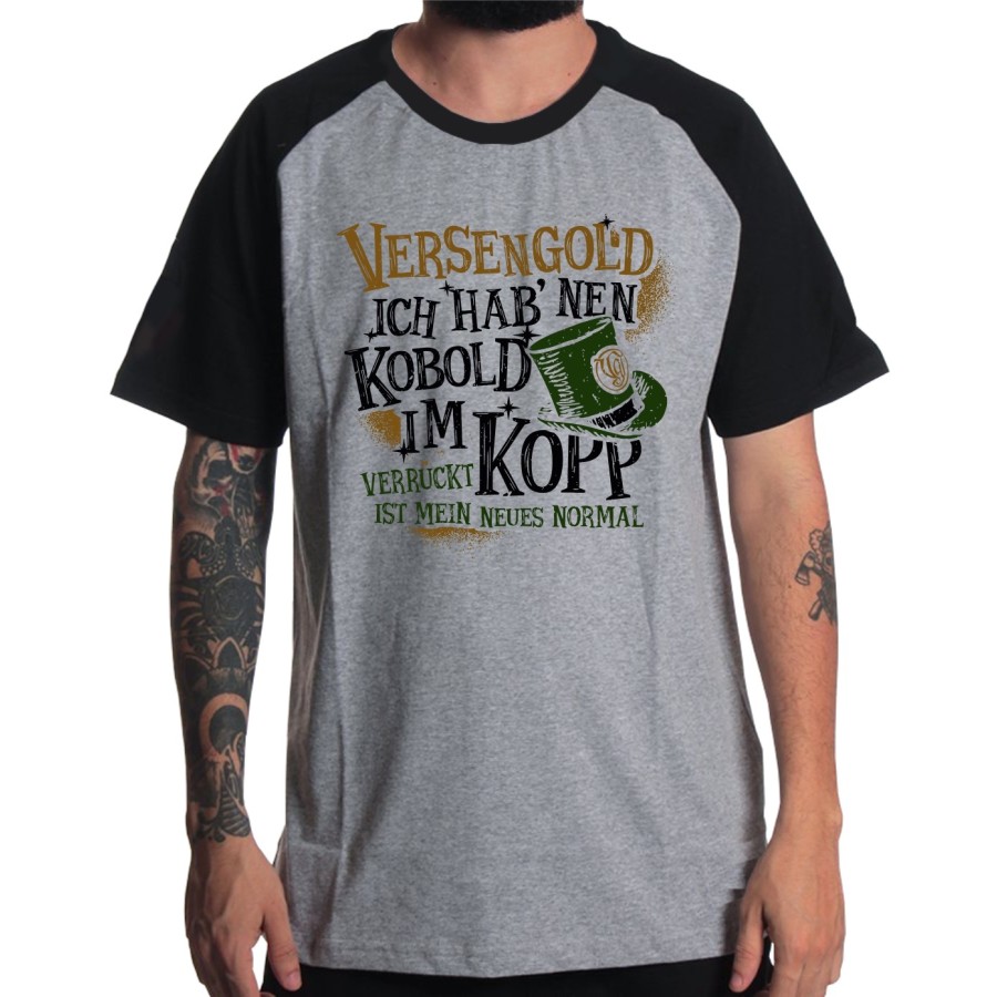 Rockwear Brasil - Camiseta Raglã Versengold 2 Rockwear Preta