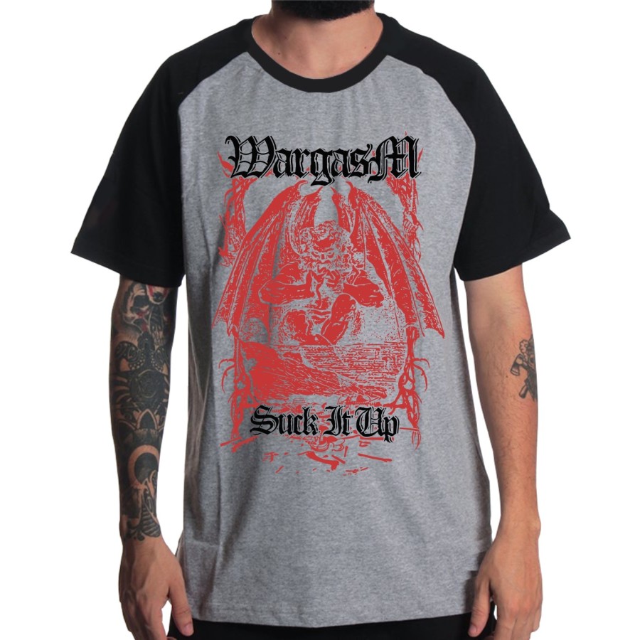 Rockwear Brasil - Camiseta Raglã Wargasm Rockwear Preta