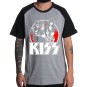 Rockwear Brasil - Camiseta Raglã KISS 4 Rockwear Preta
