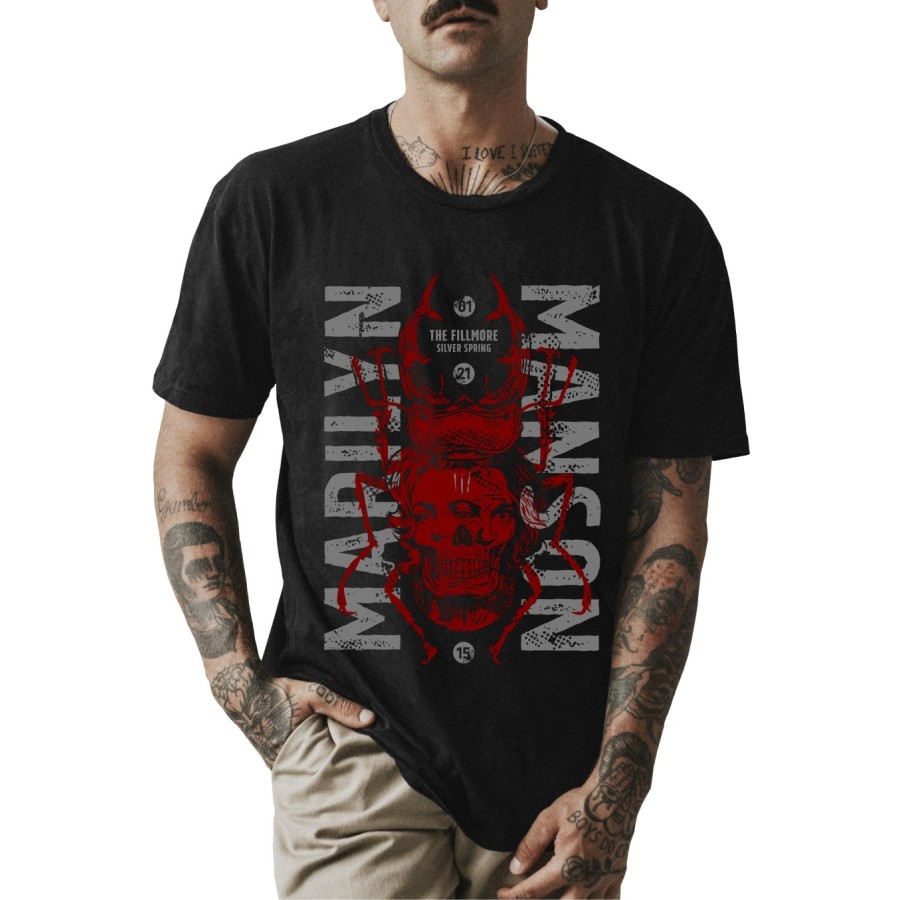 Rockwear Brasil - Camiseta Marilyn Manson 3 Rockwear Preta