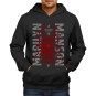 Rockwear Brasil - Moletom Marilyn Manson 3 Rockwear Preto