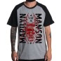 Rockwear Brasil - Camiseta Raglã Marilyn Manson 2 Rockwear Preta