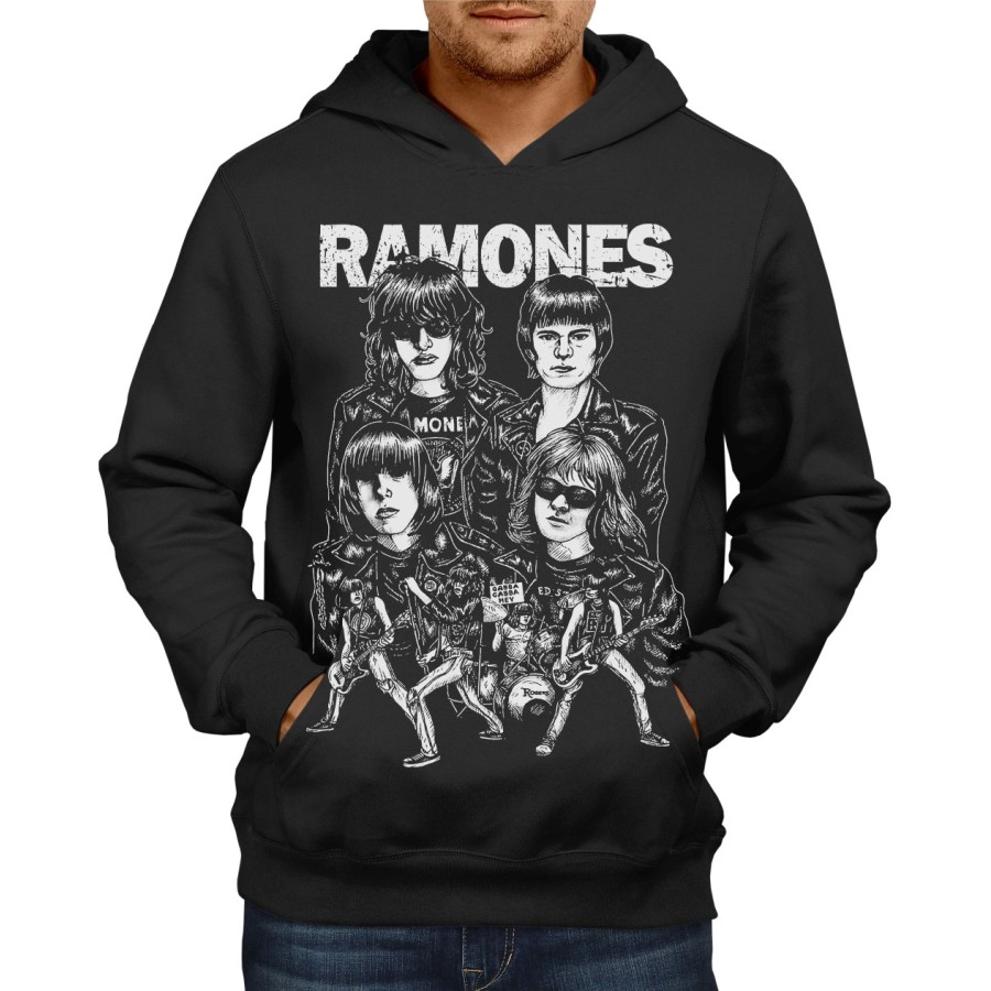Rockwear Brasil - Moletom Ramones 4 Rockwear Preto