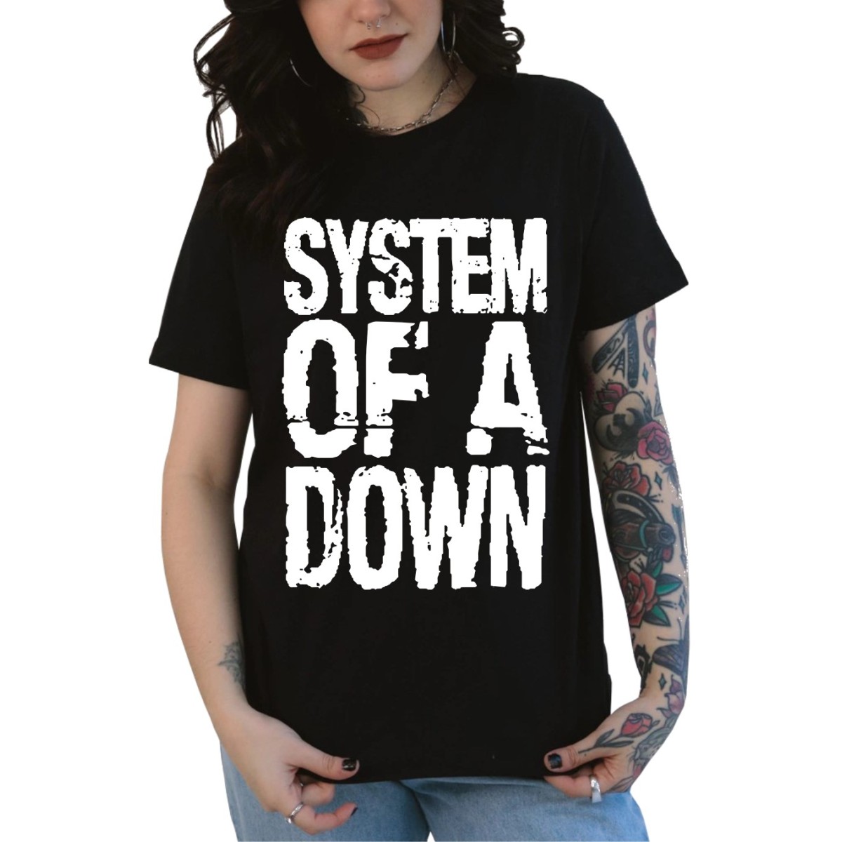 Rockwear Brasil - Baby look System Of A Down 3 Rockwear Preta