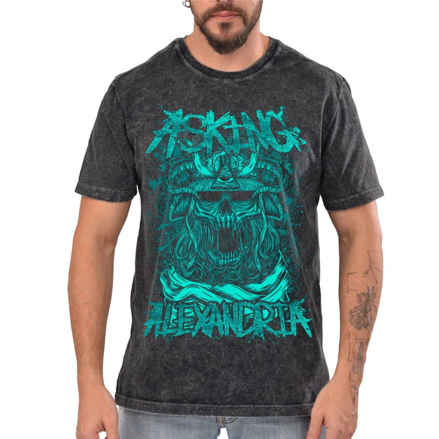 Rockwear Brasil - Camiseta Marmore Asking Alexandria 5 Rockwear Preta
