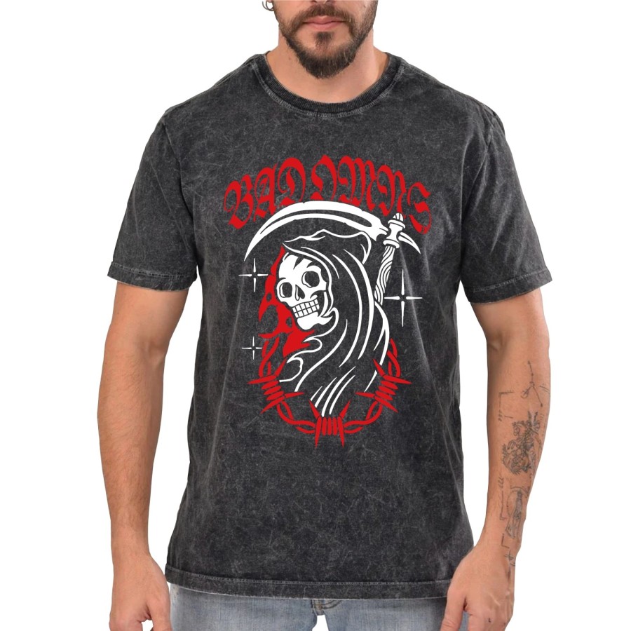 Rockwear Brasil - Camiseta Marmore Bad Omens Rockwear Preta