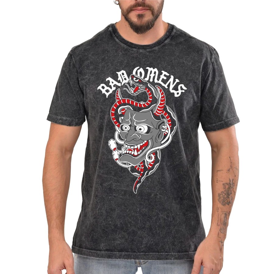 Rockwear Brasil - Camiseta Marmore Bad Omens 3 Rockwear Preta