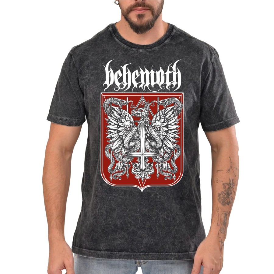 Rockwear Brasil - Camiseta Marmore Behemoth 4 Rockwear Preta