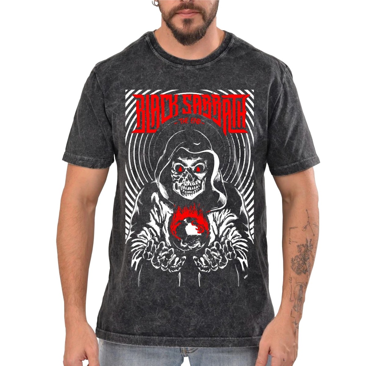 Rockwear Brasil - Camiseta Marmore Black Sabbath 5 Rockwear Preta