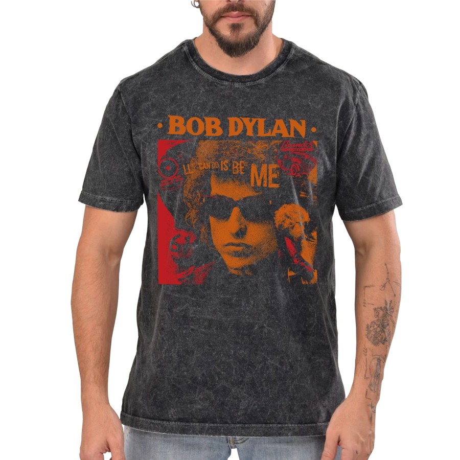 Rockwear Brasil - Camiseta Marmore Bob Dylan 2 Rockwear Preta