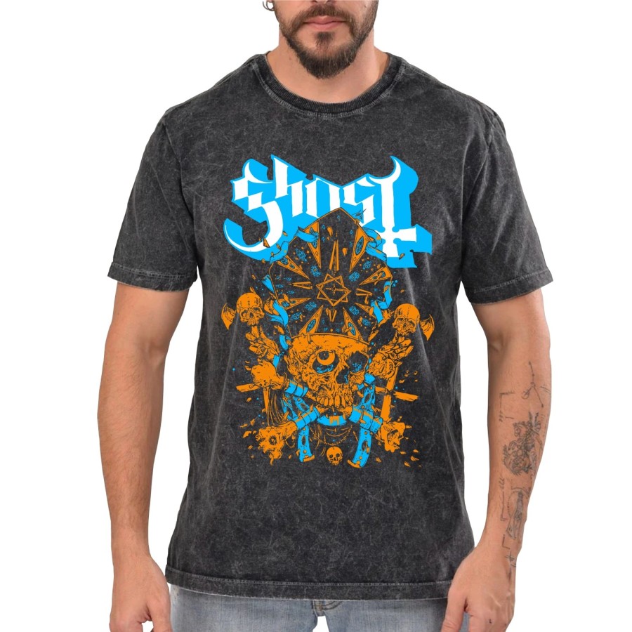 Rockwear Brasil - Camiseta Marmore Ghost Rockwear Preta