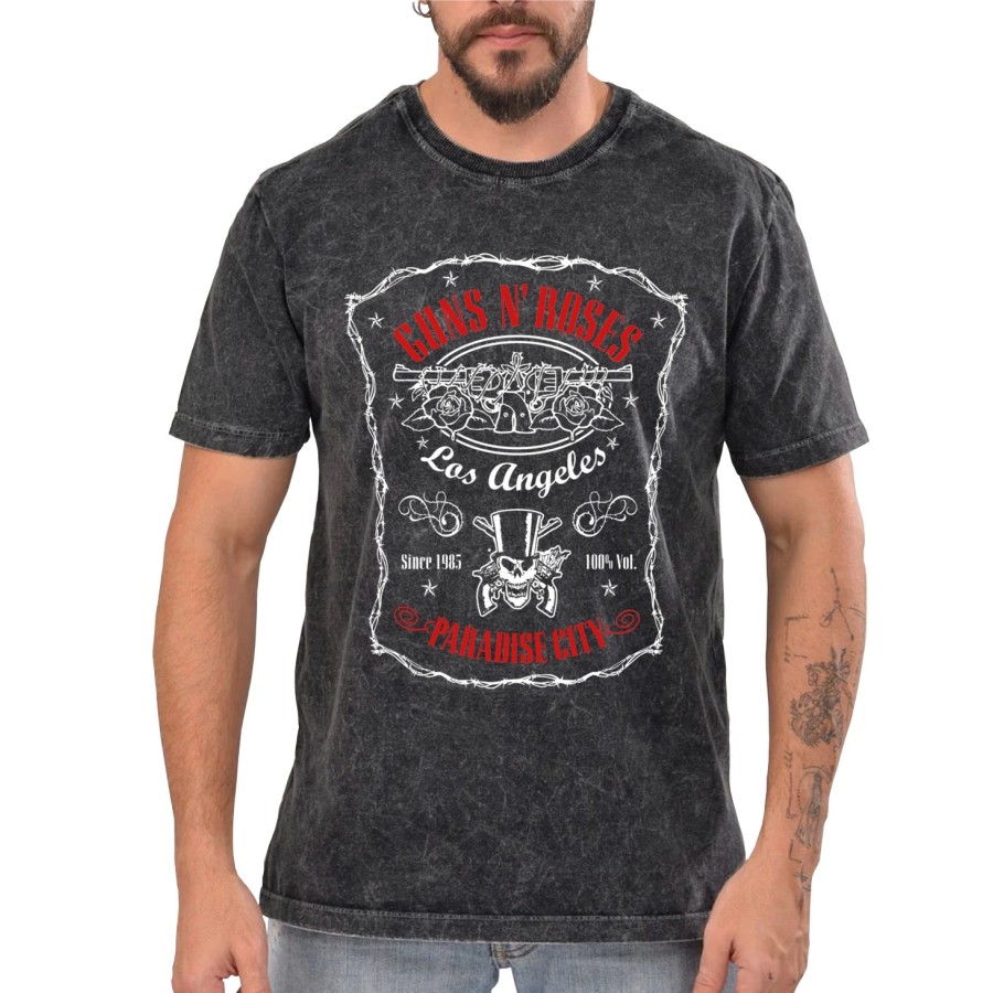 Rockwear Brasil - Camiseta Marmore Guns n' Roses 2 Rockwear Preta