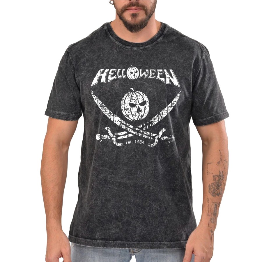 Rockwear Brasil - Camiseta Marmore Helloween 3 Rockwear Preta