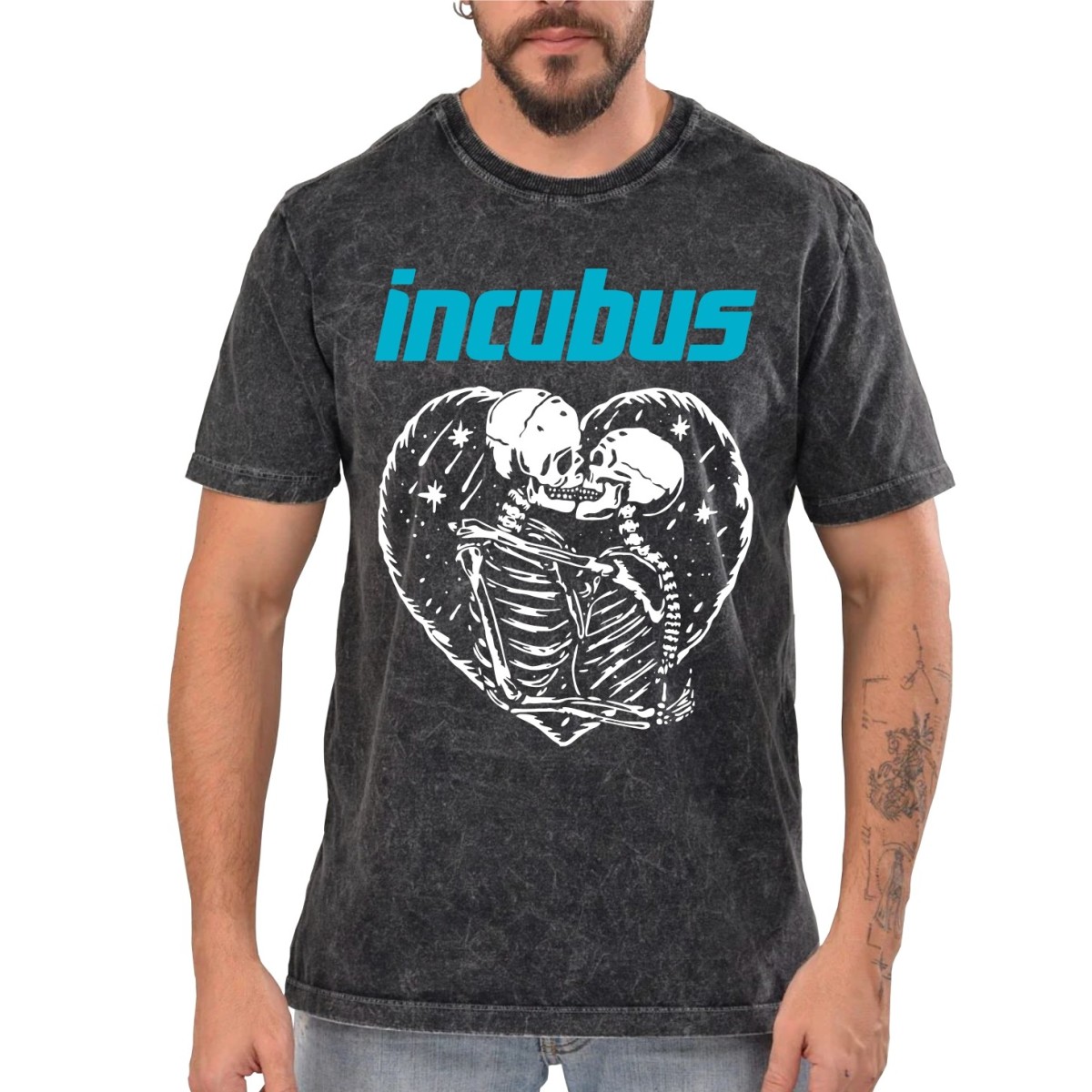 Rockwear Brasil - Camiseta Marmore Incubus 2 Rockwear Preta