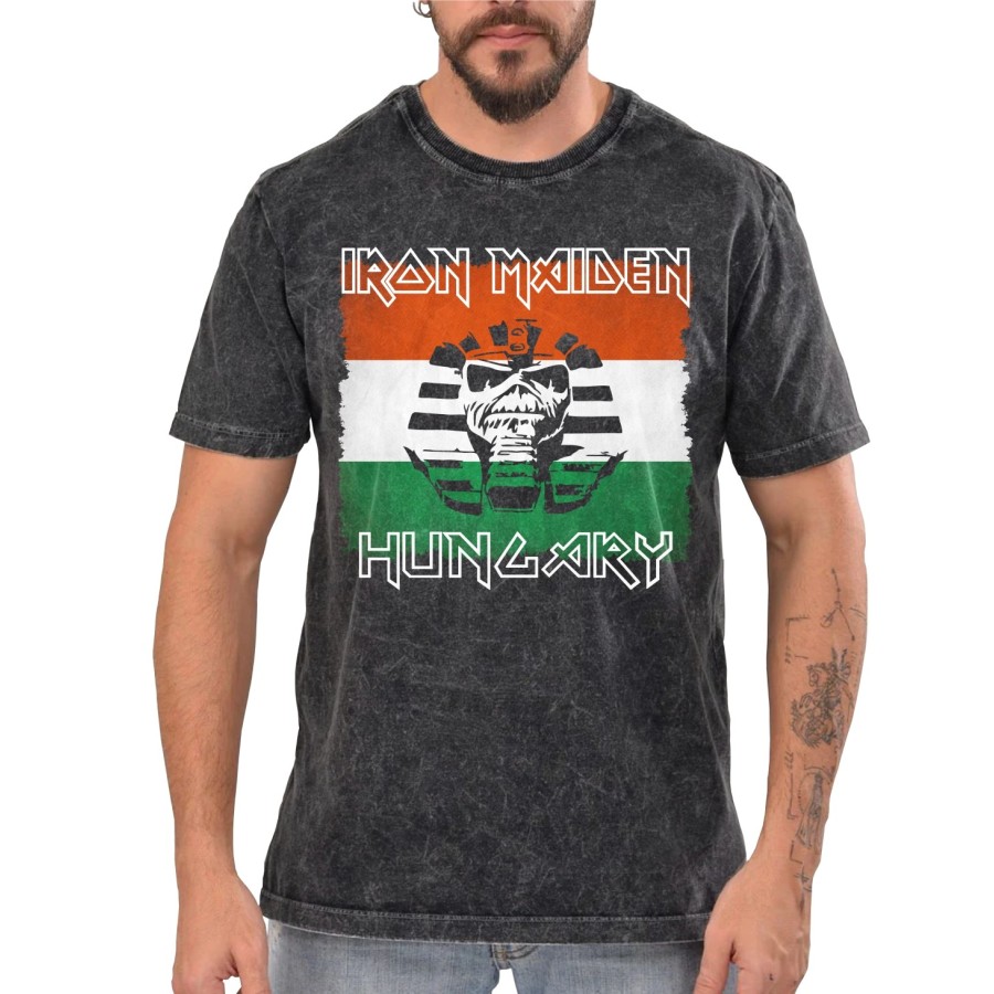 Rockwear Brasil - Camiseta Marmore Iron Maiden 2 Rockwear Preta