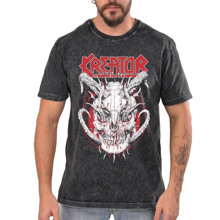 Rockwear Brasil - Camiseta Marmore Kreator 3 Rockwear Preta
