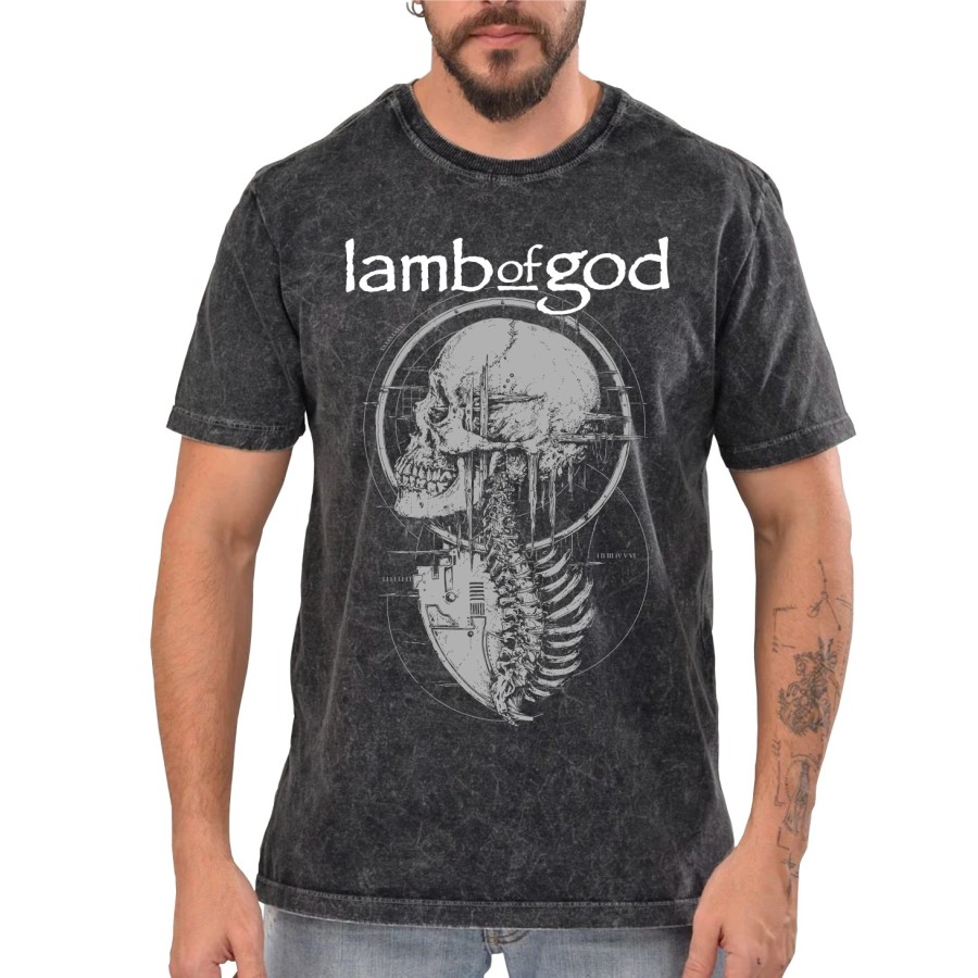 Rockwear Brasil - Camiseta Marmore Lamb Of God 2 Rockwear Preta