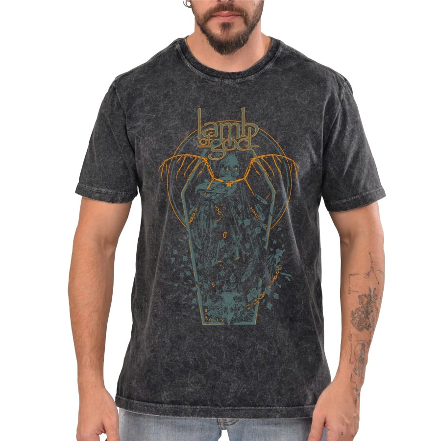 Rockwear Brasil - Camiseta Marmore Lamb Of God 5 Rockwear Preta