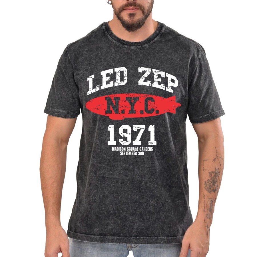 Rockwear Brasil - Camiseta Marmore Led Zeppelin 2 Rockwear Preta