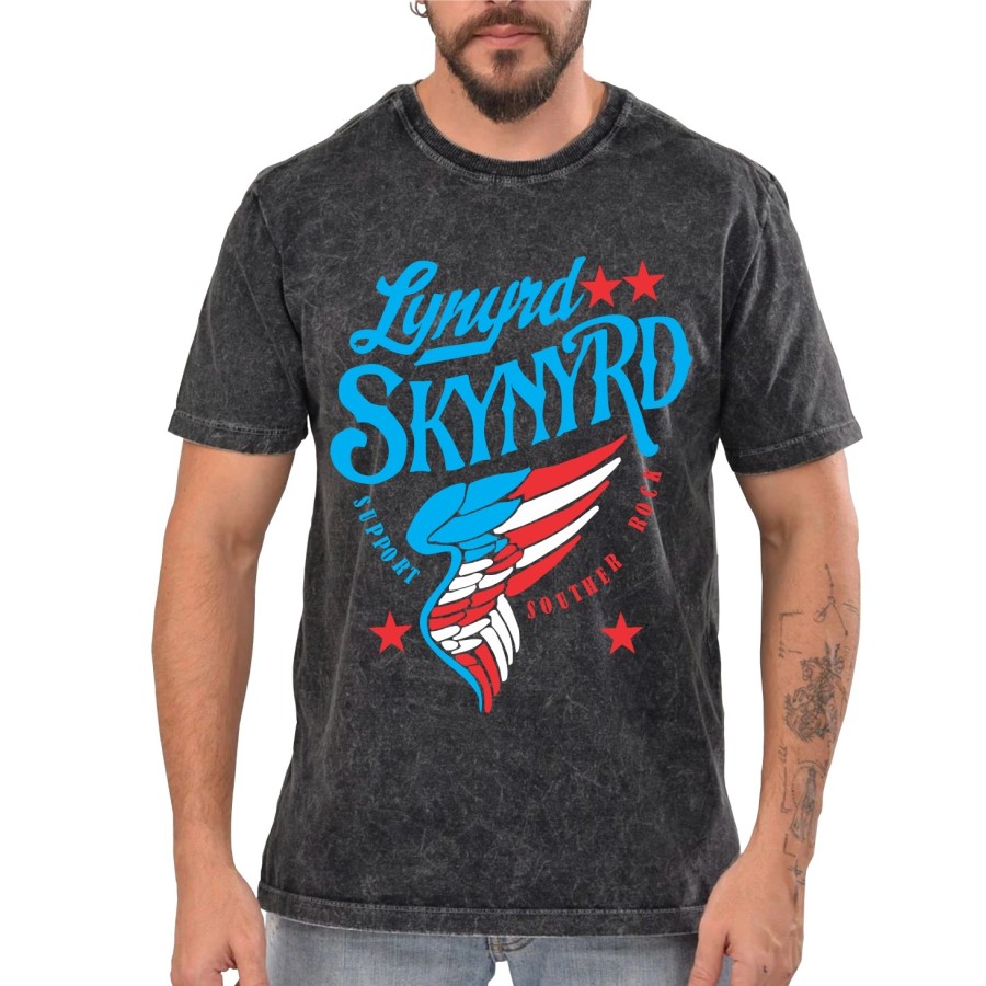 Rockwear Brasil - Camiseta Marmore Lynyrd Skynyrd 3 Rockwear Preta
