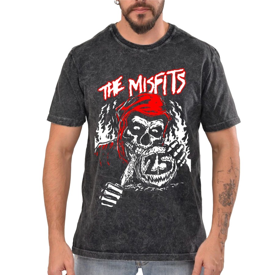 Rockwear Brasil - Camiseta Marmore Misfits 4 Rockwear Preta