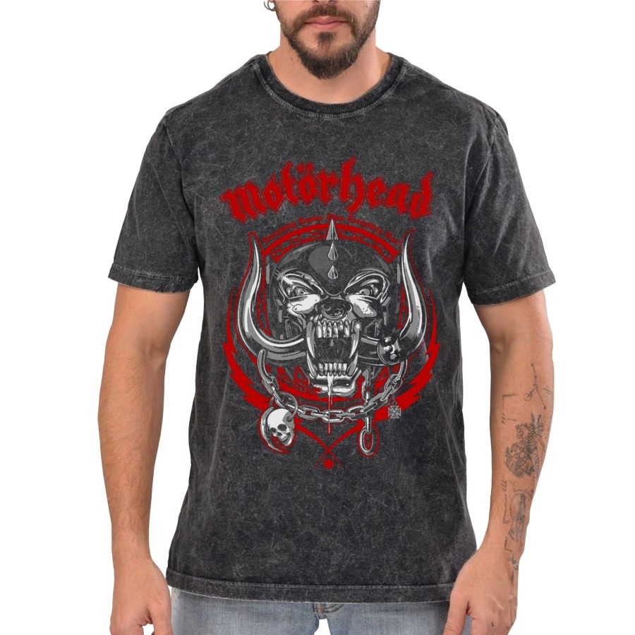 Rockwear Brasil - Camiseta Marmore Motorhead 4 Rockwear Preta