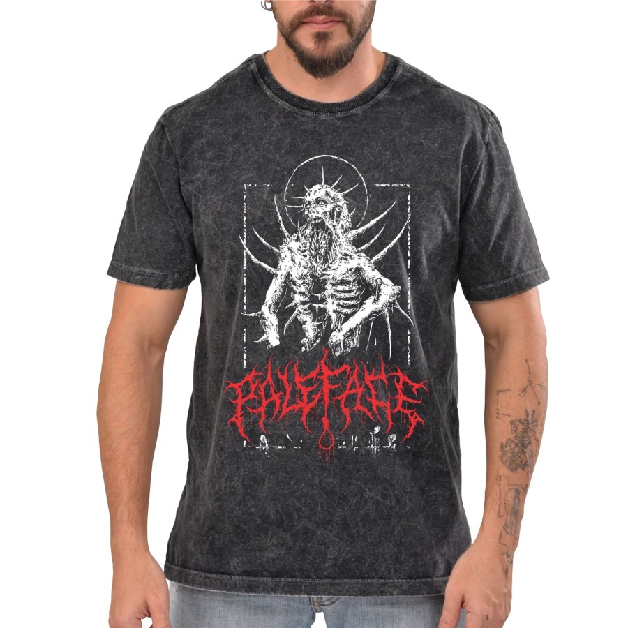 Rockwear Brasil - Camiseta Marmore Paleface 2 Rockwear Preta