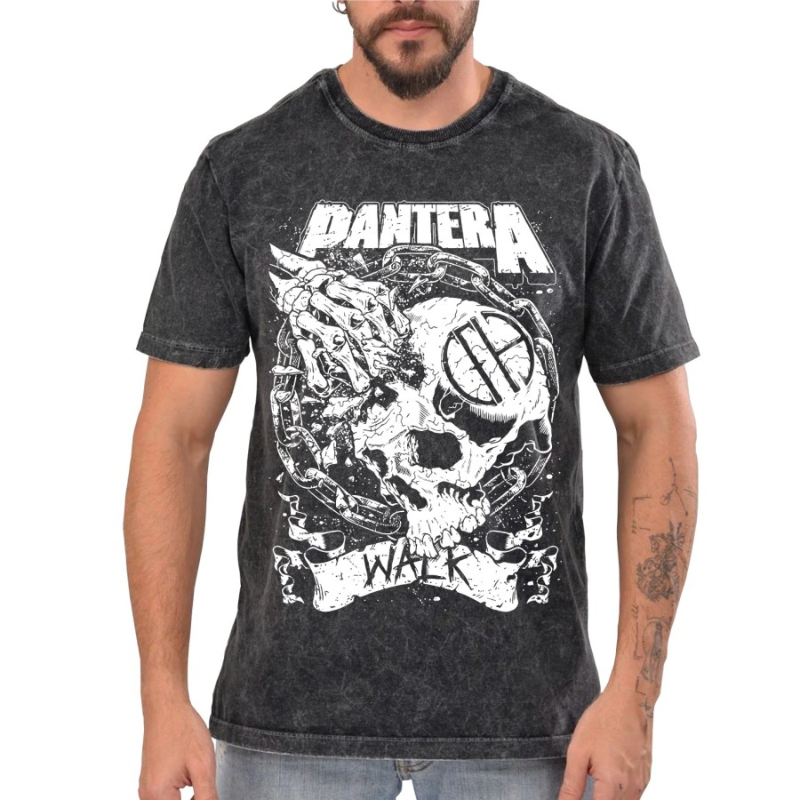 Rockwear Brasil - Camiseta Marmore Pantera Rockwear Preta