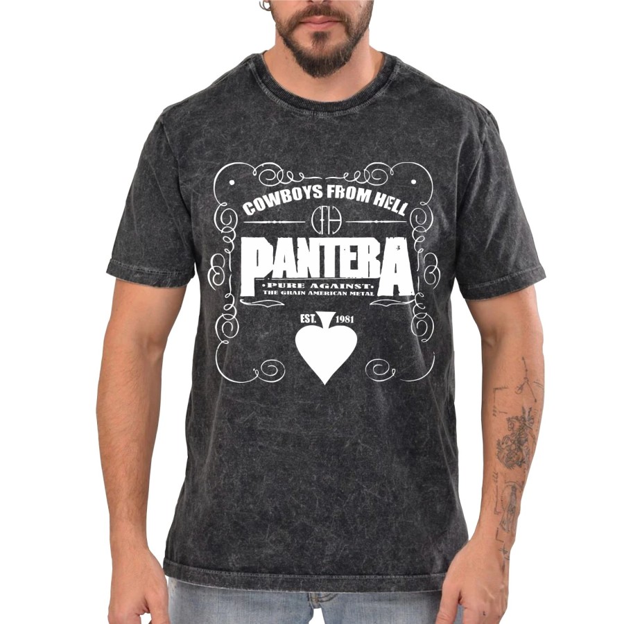 Rockwear Brasil - Camiseta Marmore Pantera 5 Rockwear Preta