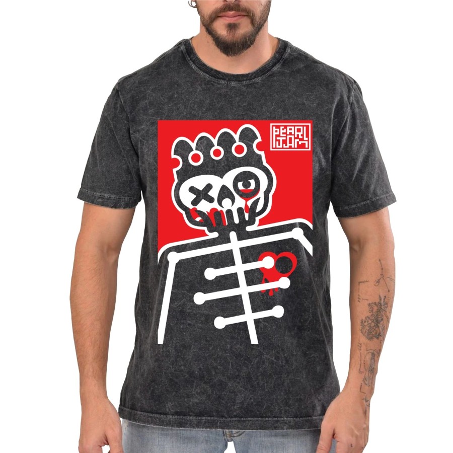 Rockwear Brasil - Camiseta Marmore Pearl Jam 4 Rockwear Preta