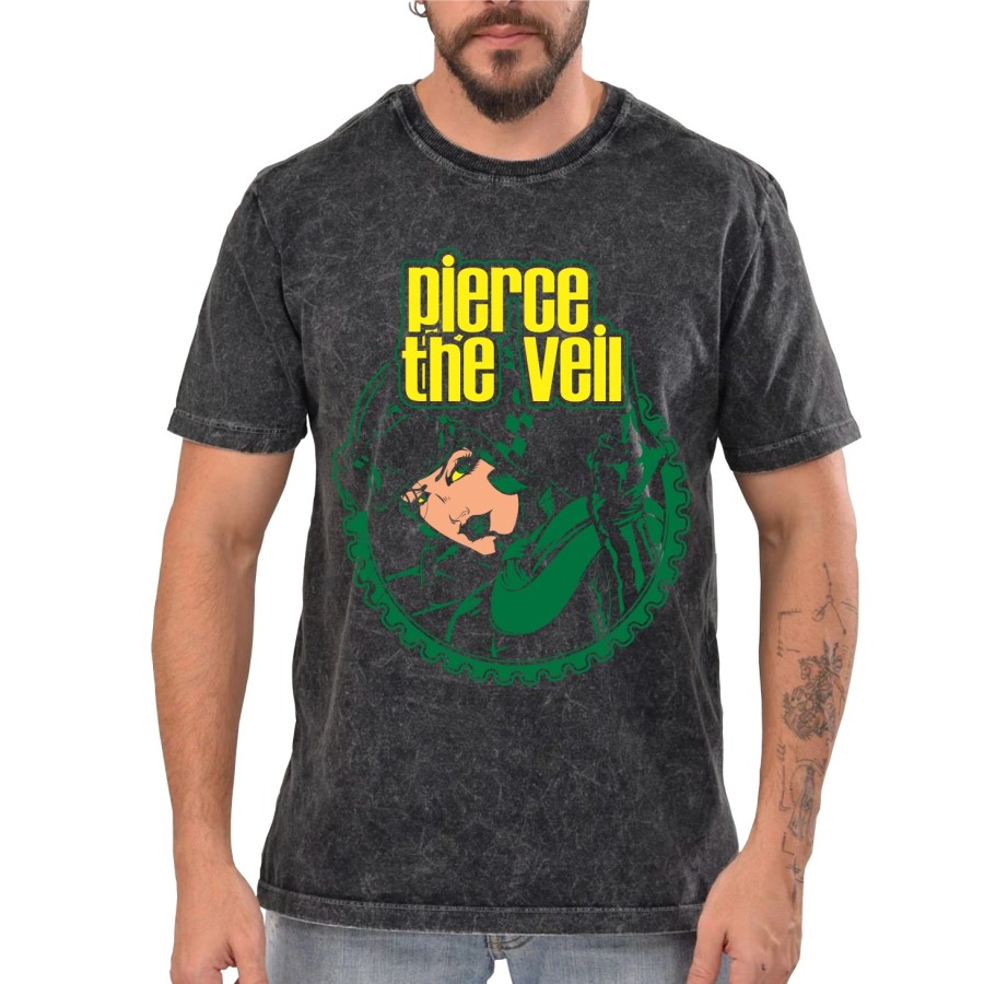 Rockwear Brasil - Camiseta Marmore Pierce The Veil Rockwear Preta