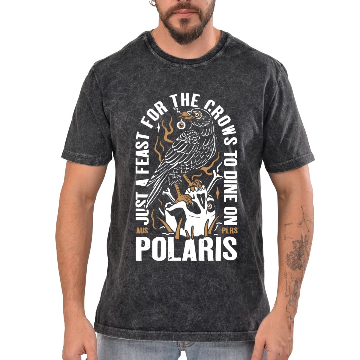 Rockwear Brasil - Camiseta Marmore Polaris 3 Rockwear Preta