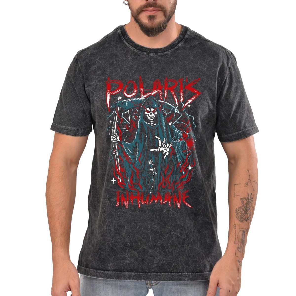 Rockwear Brasil - Camiseta Marmore Polaris 4 Rockwear Preta